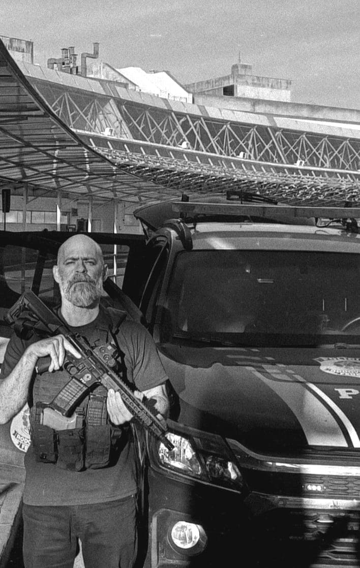 Fabiano Costa em serviço na Polícia Rodoviária Federal